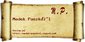 Medek Paszkál névjegykártya